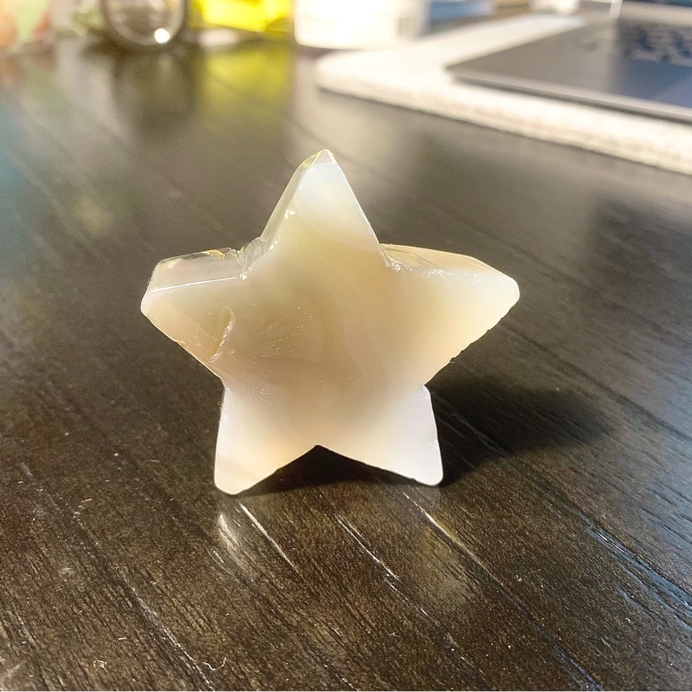Natural Agate Star Unique 8-shape Banding